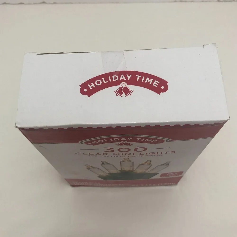 Holiday Time Clear 300 Mini Holiday Lights Green Wire Indoor/Outdoor 62.5 ft ea